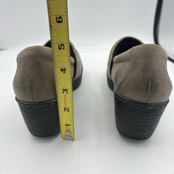 BOC Born Shoes Womens Size 8 Peggy Clogs Taupe Leather Block Nurse Profession‎ - Picture 6 of 9